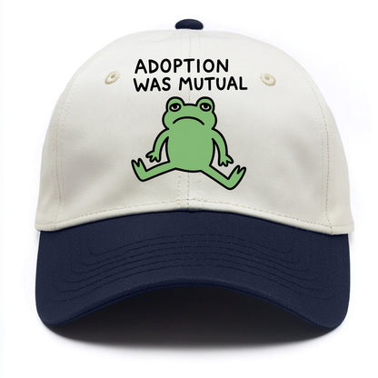 ADOPTION WAS MUTUAL | Animal choosing human - Two Tone Cap - Navy