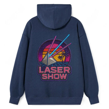 Laser Show - Classic Pullover Hoodie - Navy