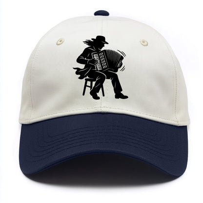 Accordion player street musician - Two Tone Cap - Navy