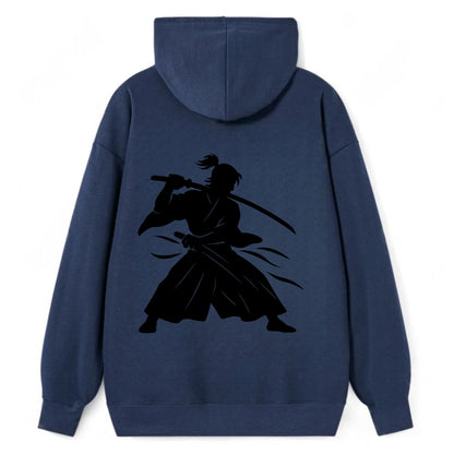 Japanese samurai sword draw - Classic Pullover Hoodie - Navy