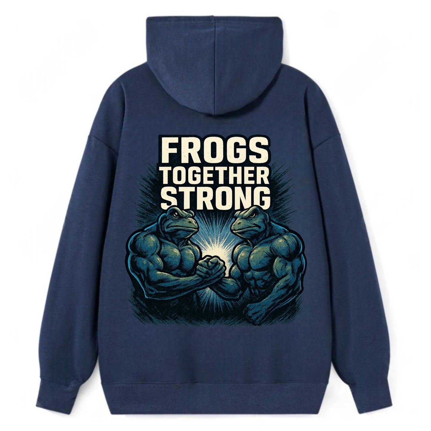 Frogs Together Strong 4 - Classic Pullover Hoodie - Navy