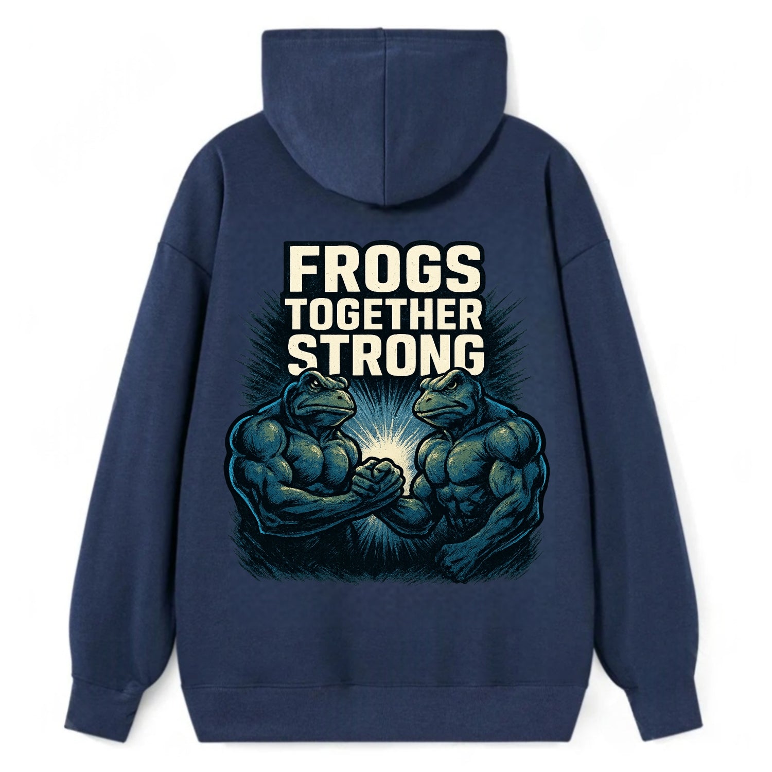 Frogs Together Strong 4 - Classic Pullover Hoodie - Navy