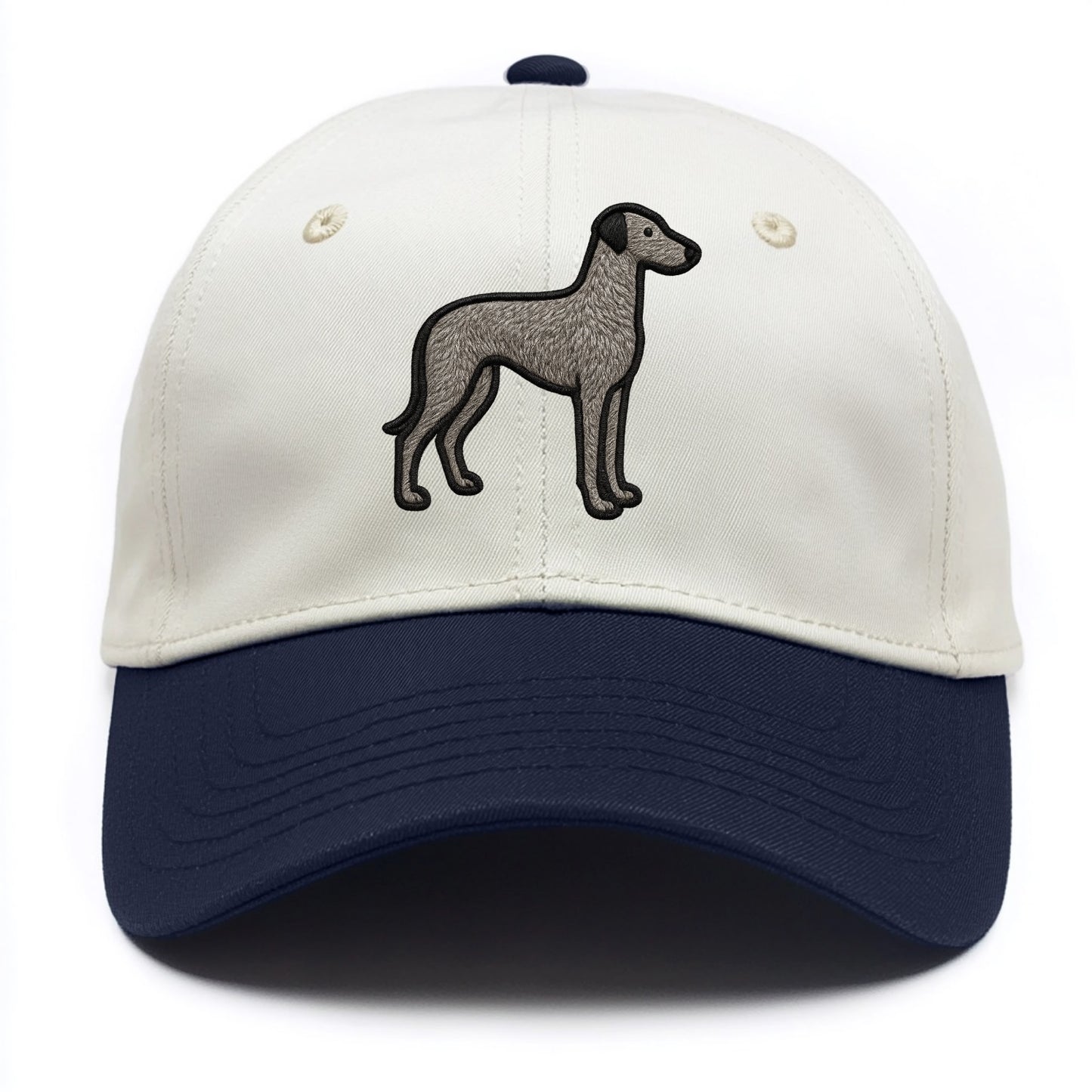 Scottish Deerhound - Trendy hound silhou - Two Tone Cap - Navy