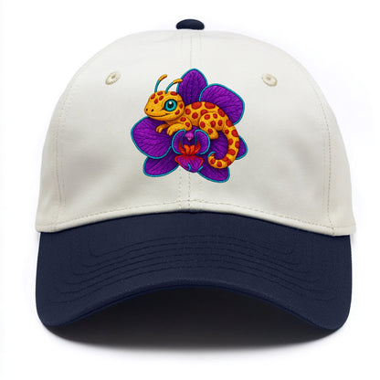 Leopard Orchid - Two Tone Cap - Navy