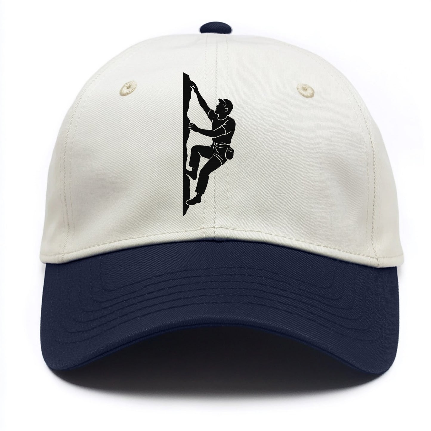 Rock climber reaching for the next hold - Two Tone Cap - Navy