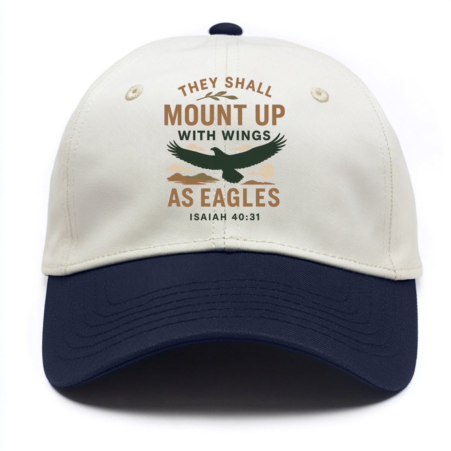 Isaiah 40:31 Eagle - Two Tone Cap - Navy