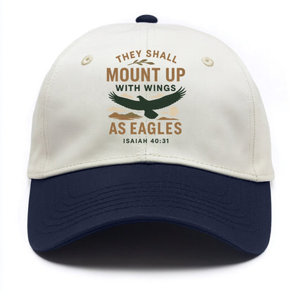 Isaiah 40:31 Eagle - Two Tone Cap - Navy