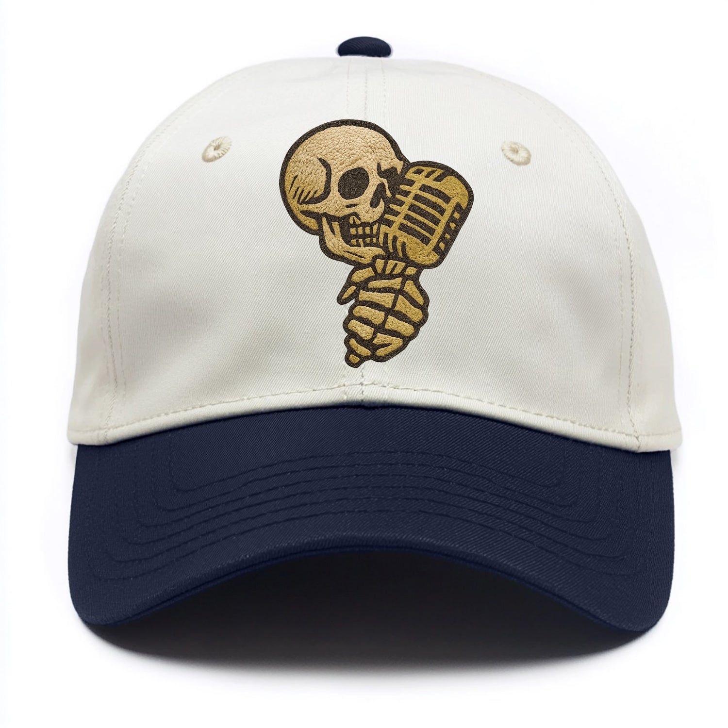 Skull Microphone  - Two Tone Cap - Navy