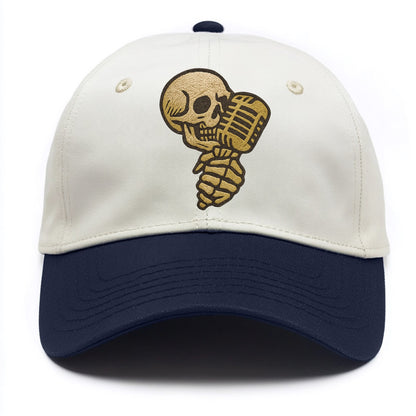 Skull Microphone  - Two Tone Cap - Navy