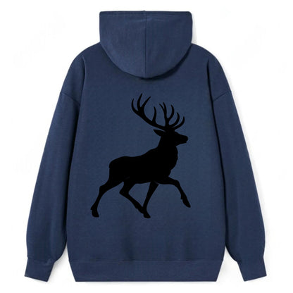Deer with majestic antlers - Classic Pullover Hoodie - Navy