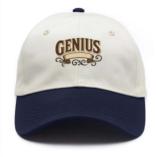 Bold typography design - GENIUS - exceptional intelligence, brilliance - Two Tone Cap