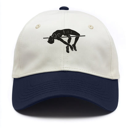 High jumper arching over bar - Two Tone Cap - Navy