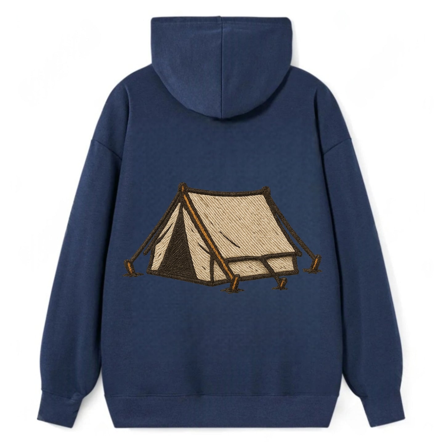 Camping Tent  - Classic Pullover Hoodie - Navy