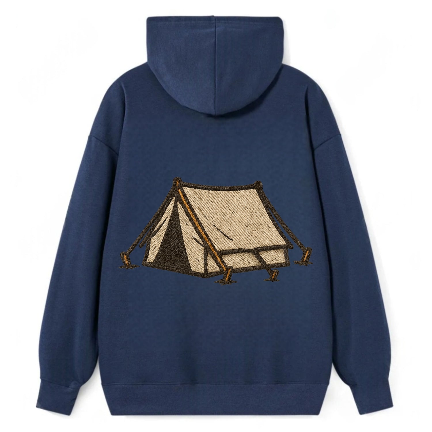 Camping Tent  - Classic Pullover Hoodie - Navy