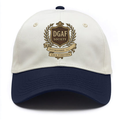 Official membership card design - "DGAF Society - Distinguished Members Since - Two Tone Cap - Navy