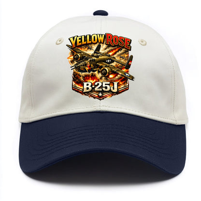B 25j Yellow Rose - Two Tone Cap - Navy