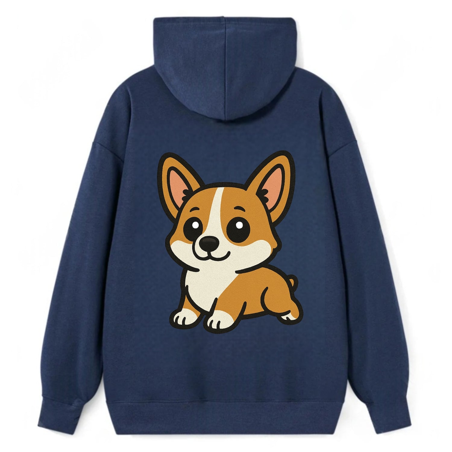 Corgi - Sploot lying position - Classic Pullover Hoodie - Navy