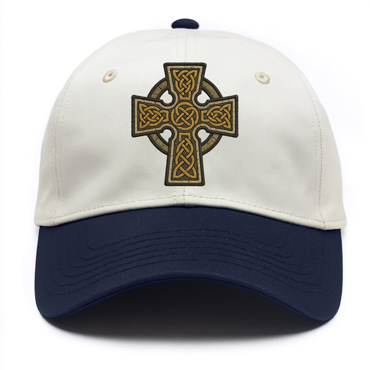 Celtic Cross  - Two Tone Cap - Navy