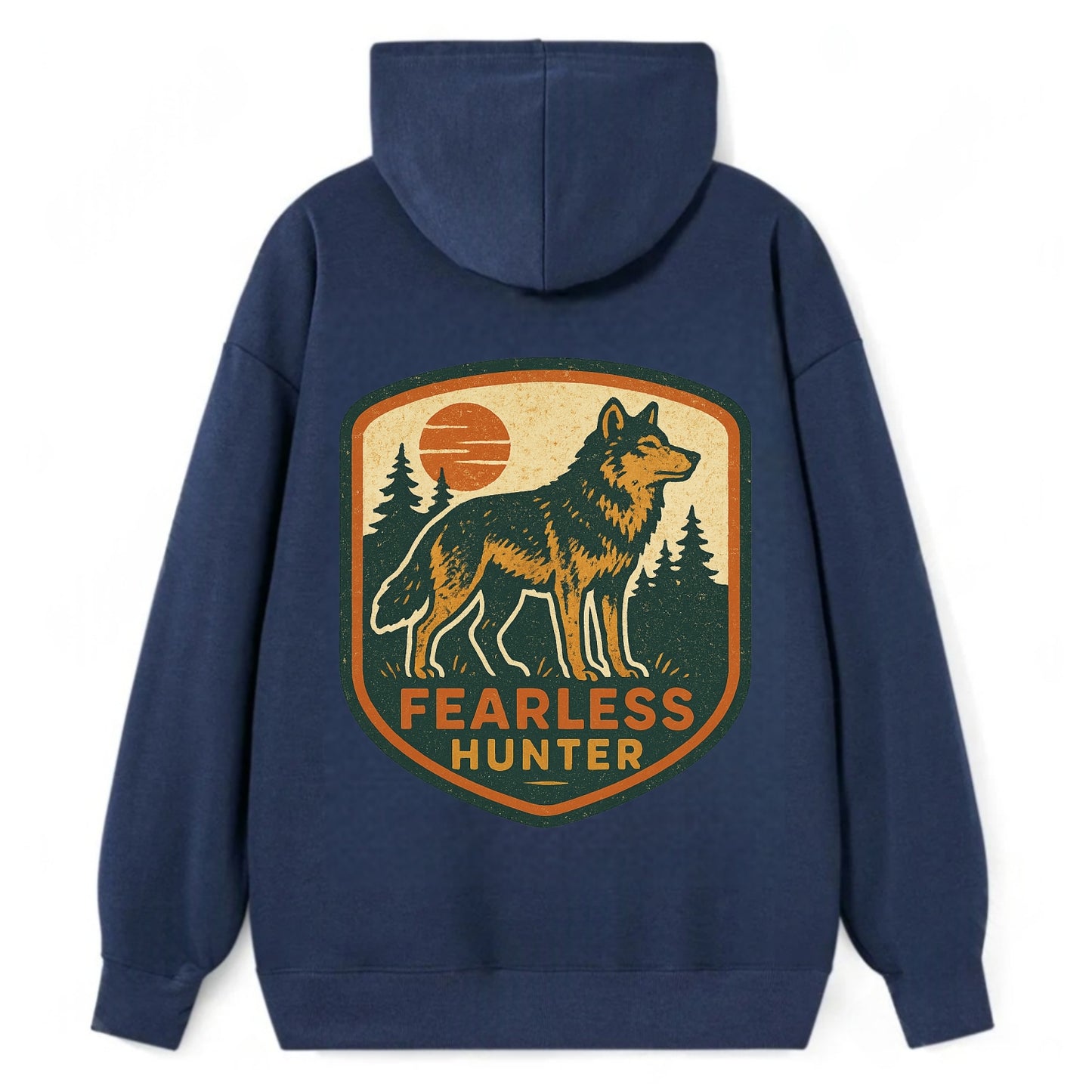 Fearless Hunter  - Classic Pullover Hoodie - Navy