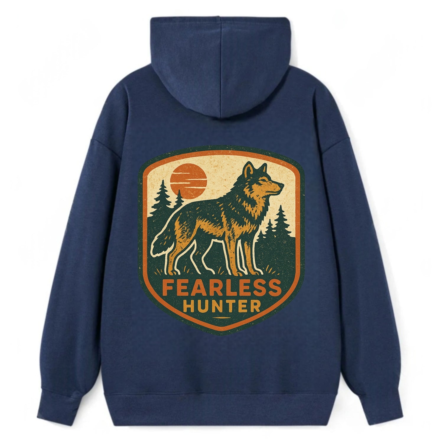 Fearless Hunter  - Classic Pullover Hoodie - Navy