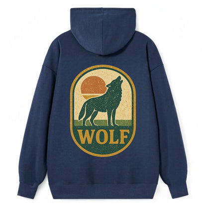 Carbon Fiber Wolf  - Classic Pullover Hoodie - Navy