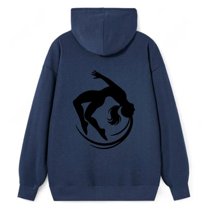 Gymnast mid-backflip rotation - Classic Pullover Hoodie - Navy