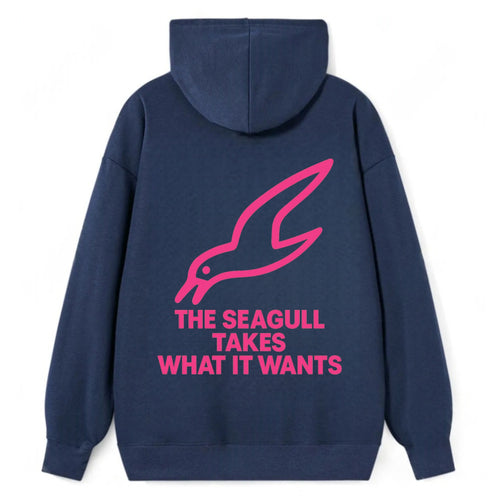 THE SEAGULL TAKES WHAT IT WANTS | Aggressive seagull diving down - Classic Pullover Hoodie
