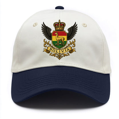 Bolivia Llama Emblem  - Two Tone Cap - Navy