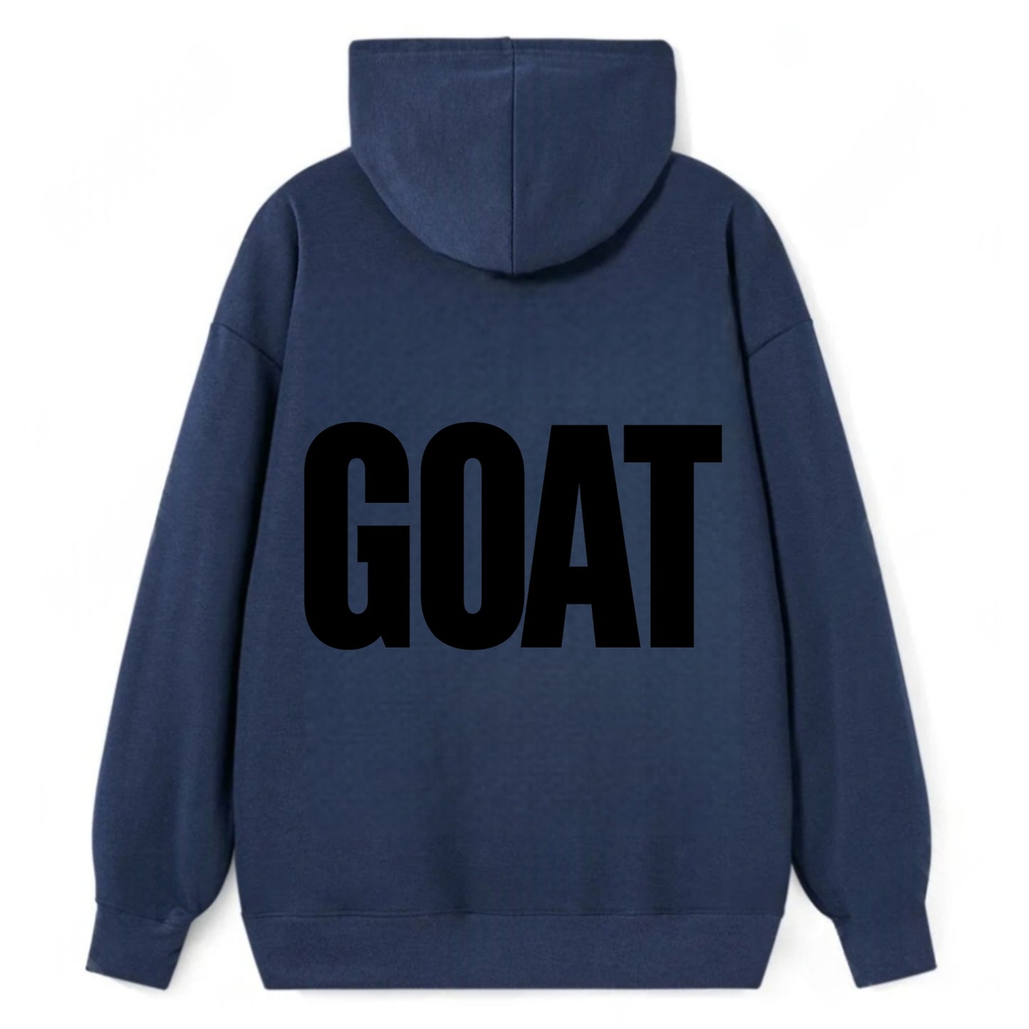 Bold typography design - "GOAT" - greatest of all time - Classic Pullover Hoodie - Navy