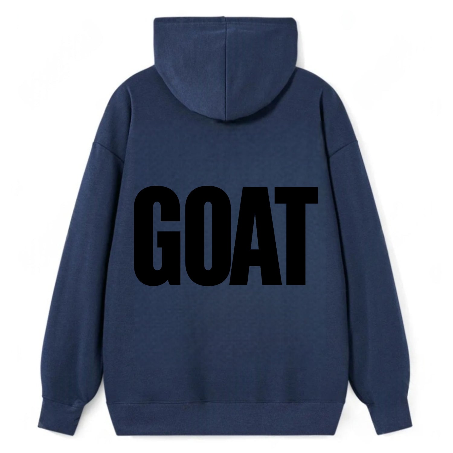 Bold typography design - "GOAT" - greatest of all time - Classic Pullover Hoodie - Navy