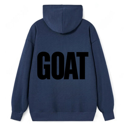 Bold typography design - "GOAT" - greatest of all time - Classic Pullover Hoodie - Navy