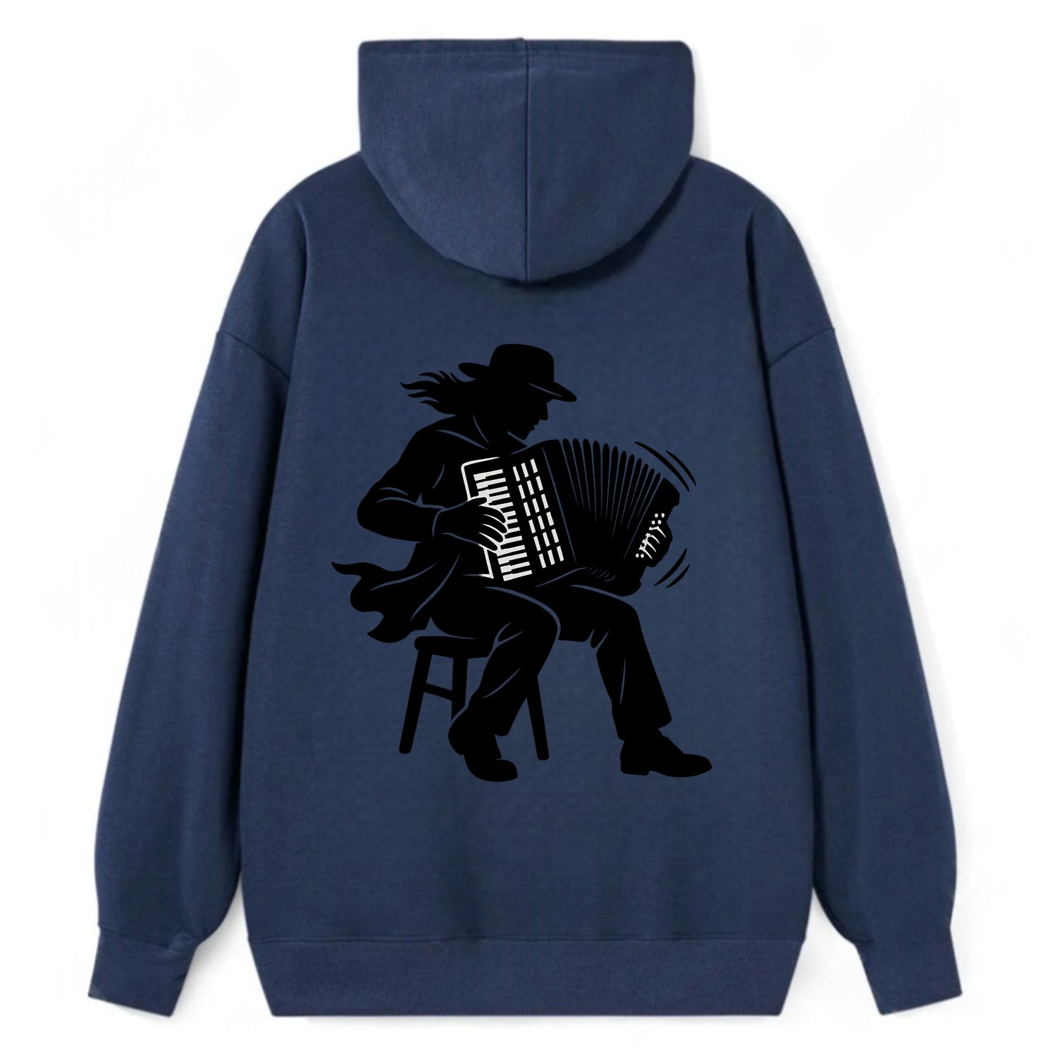 Accordion player street musician - Classic Pullover Hoodie - Navy