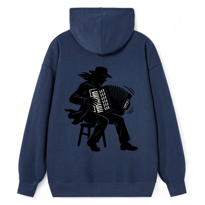 Accordion player street musician - Classic Pullover Hoodie - Navy