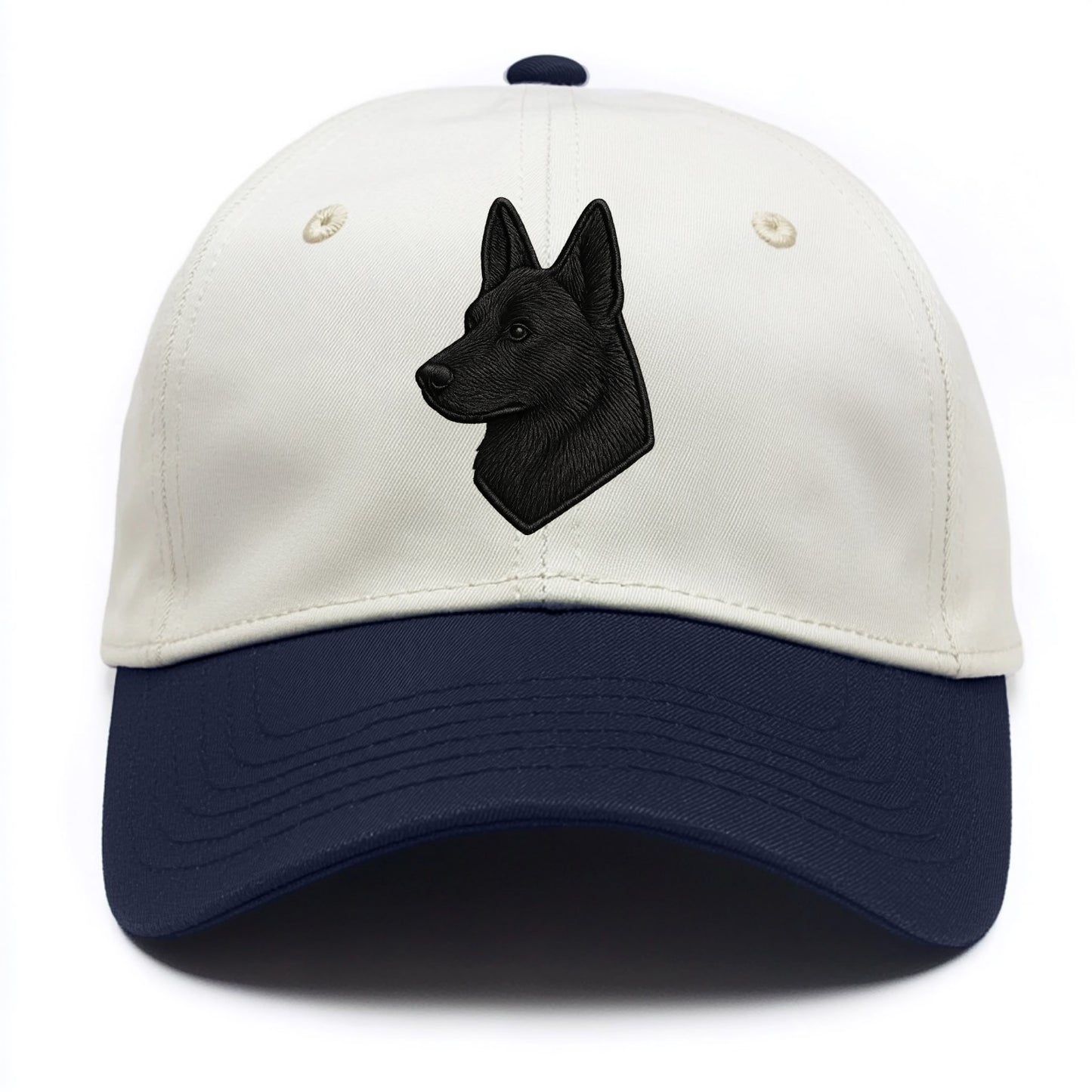Belgian Sheepdog - Modern black shepherd - Two Tone Cap - Navy
