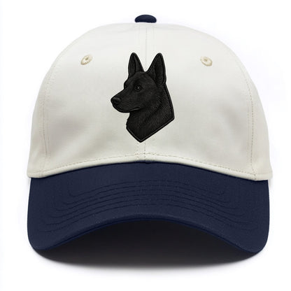 Belgian Sheepdog - Modern black shepherd - Two Tone Cap - Navy