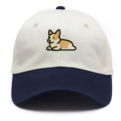 Corgi - Sploot lying position - Two Tone Cap - Navy