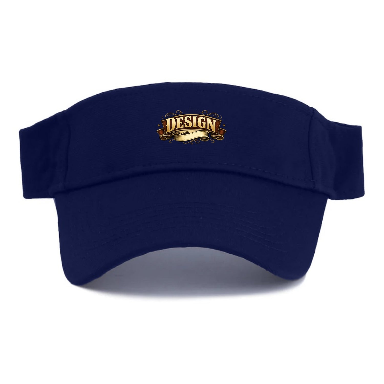 Bold typography design - "DESIGN" - intentional creation, aesthetic planning - Visor - Navy