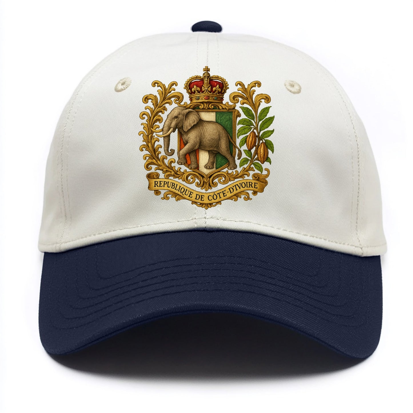 Ivory Coast Heritage Badge  - Two Tone Cap - Navy