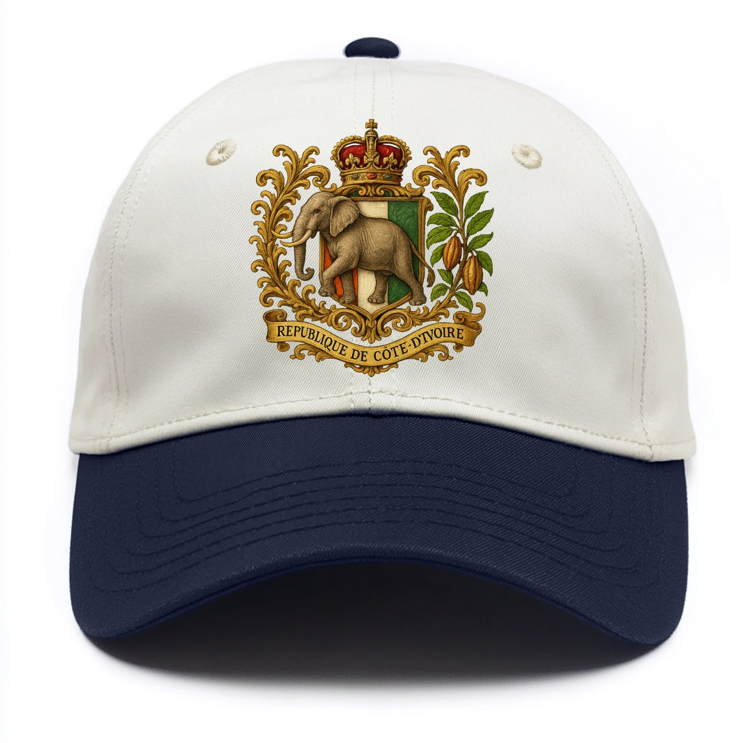 Ivory Coast Heritage Badge  - Two Tone Cap - Navy