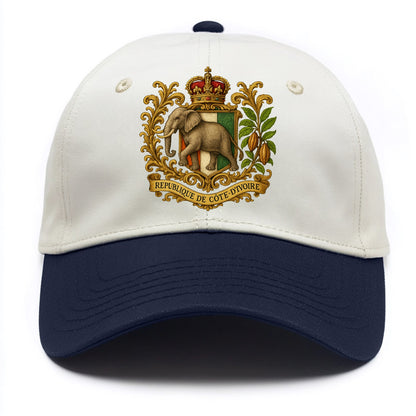 Ivory Coast Heritage Badge  - Two Tone Cap - Navy