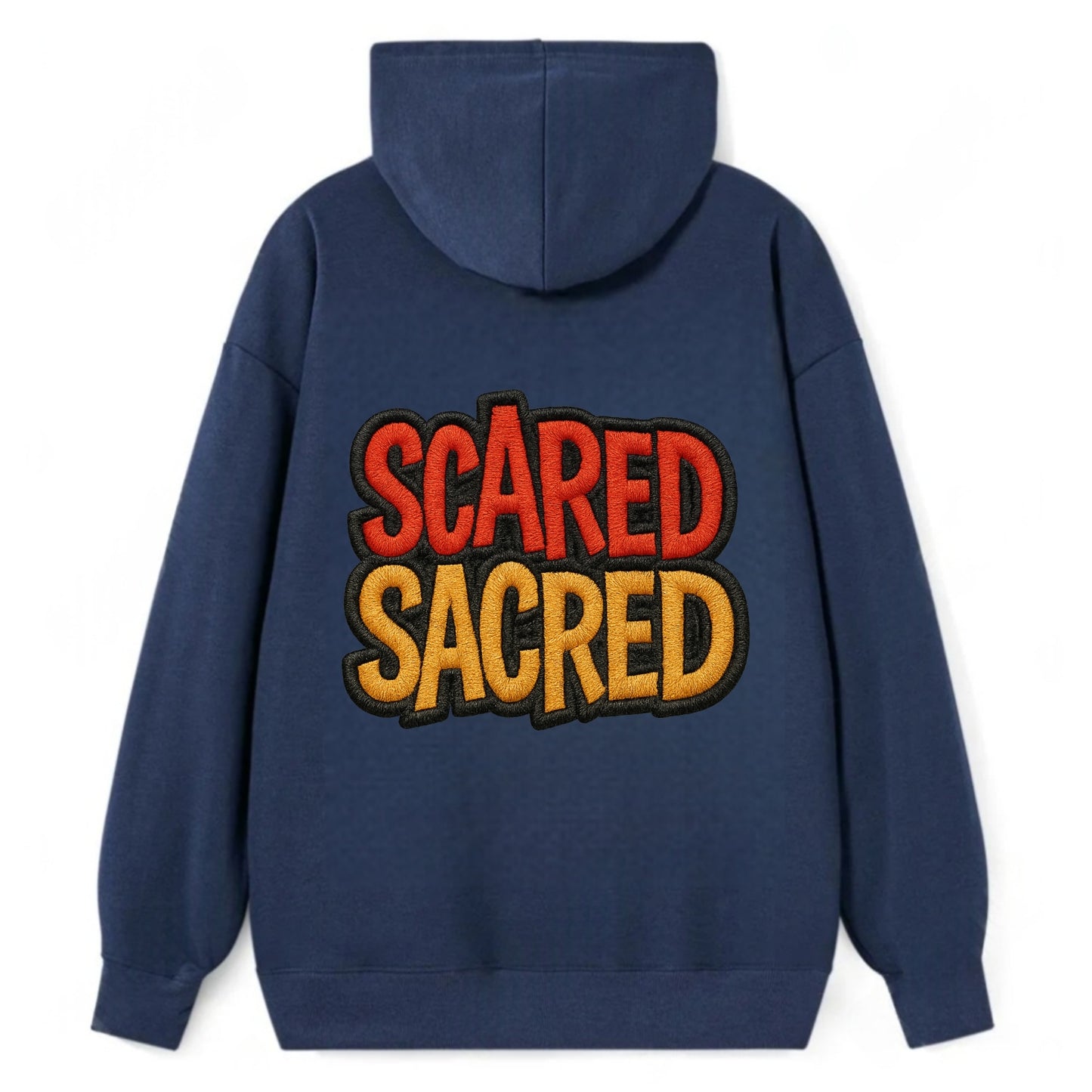 SCARED;SACRED JOURNEY Spiritual Purple Hat - Classic Pullover Hoodie - Navy