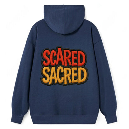 SCARED;SACRED JOURNEY Spiritual Purple Hat - Classic Pullover Hoodie - Navy