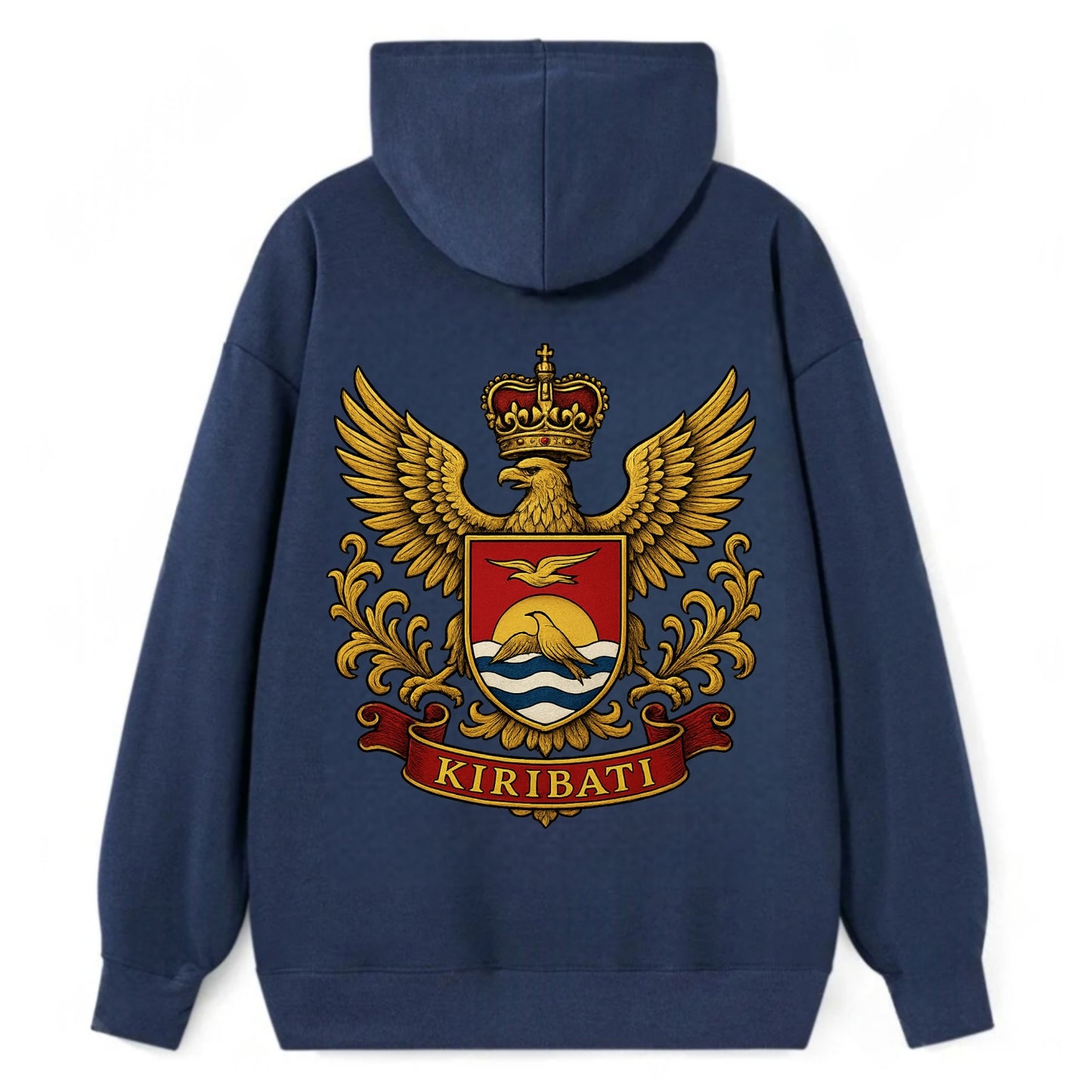 Kiribati Heritage Badge  - Classic Pullover Hoodie - Navy