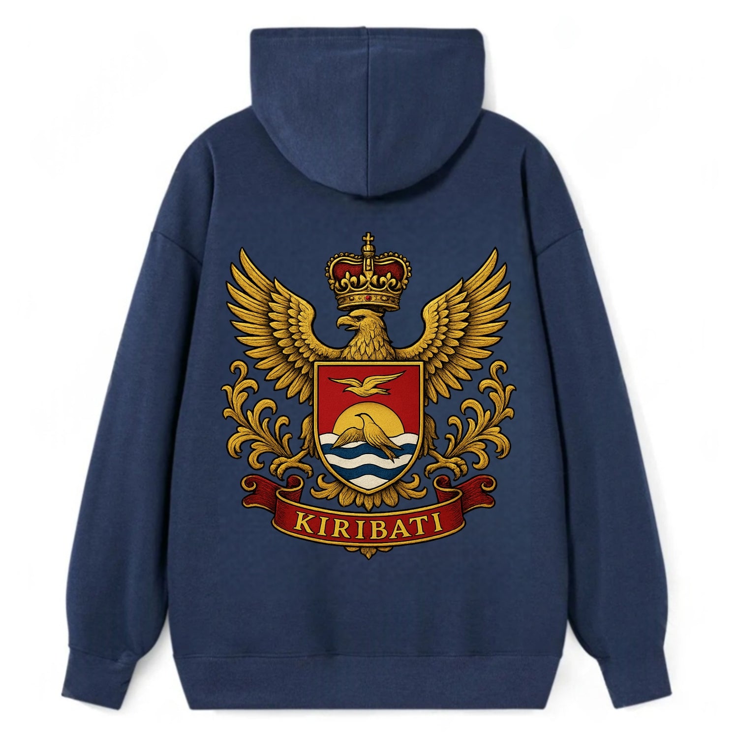 Kiribati Heritage Badge  - Classic Pullover Hoodie - Navy