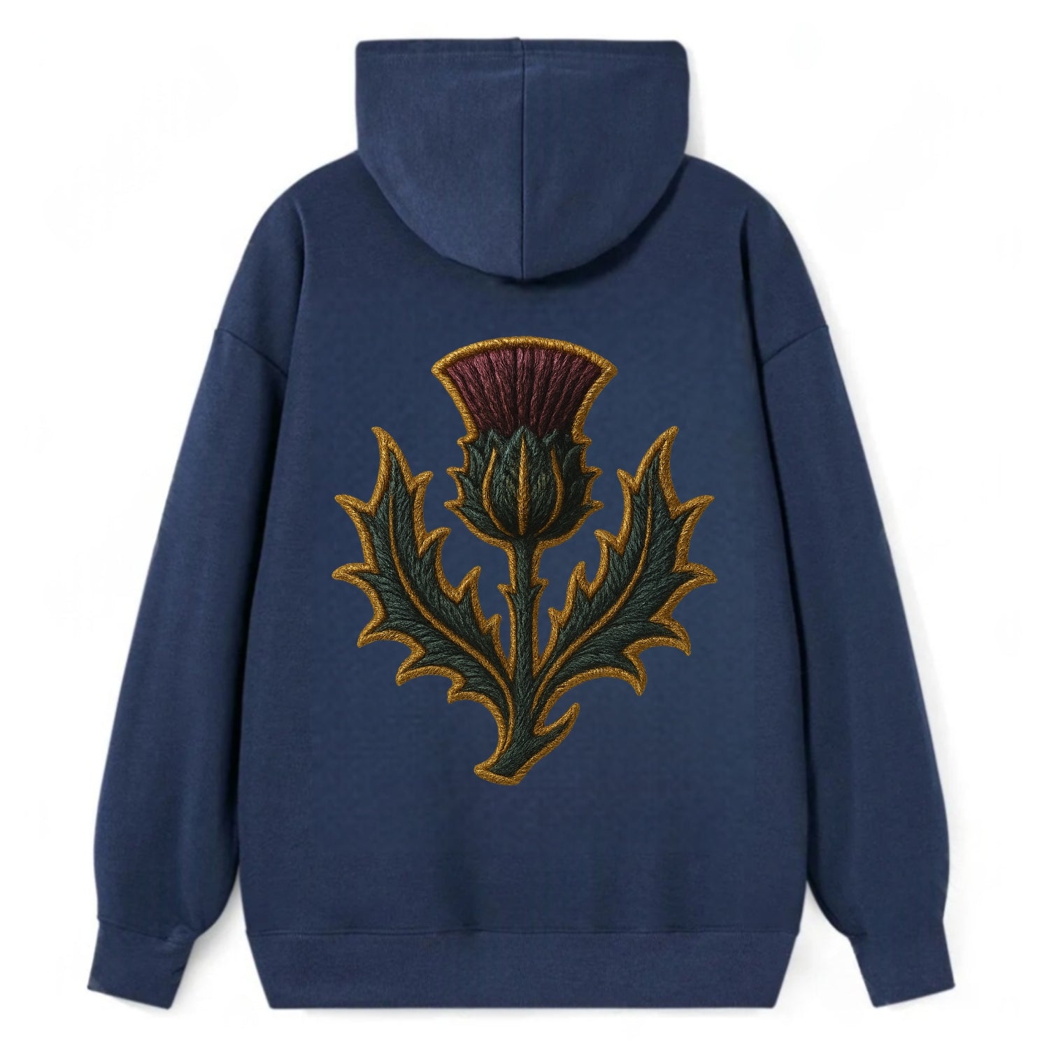 Scottish Thistle  - Classic Pullover Hoodie - Navy