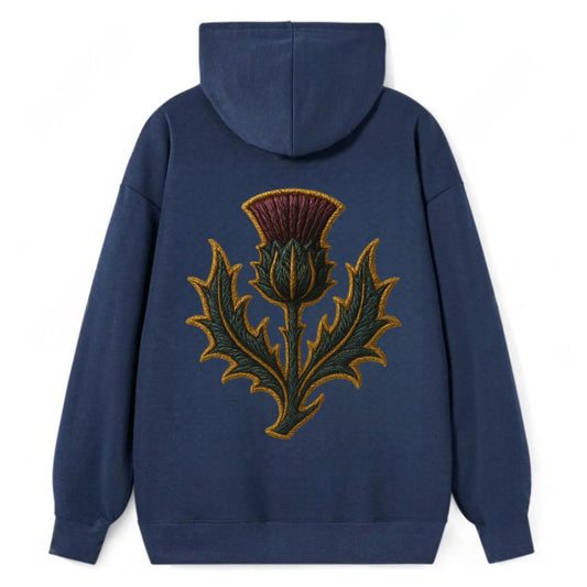 Scottish Thistle  - Classic Pullover Hoodie - Navy