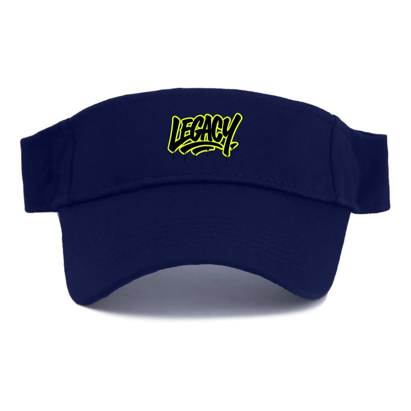 Bold typography design - "LEGACY" - what you leave behind, lasting impact - Visor - Navy