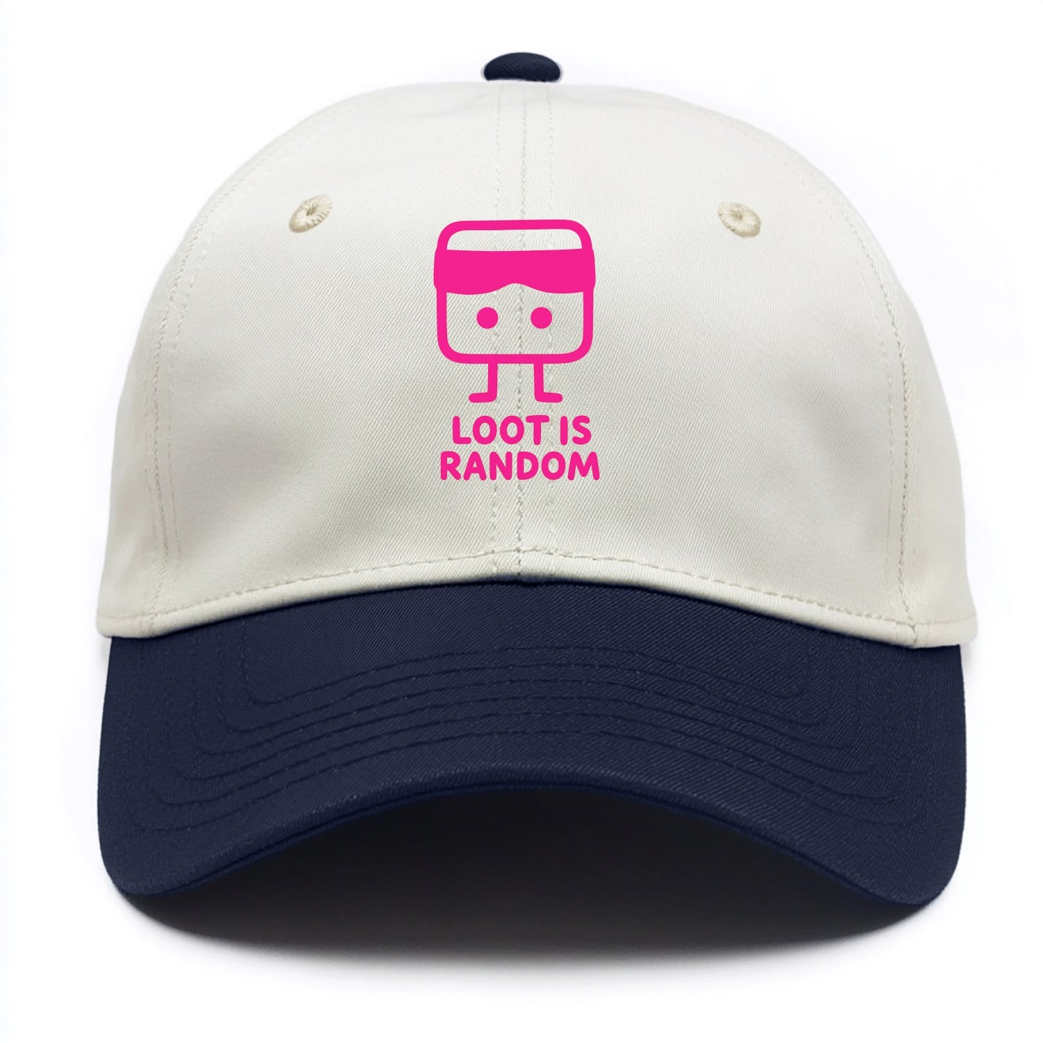 LOOT IS RANDOM | Dice wearing blindfold - Two Tone Cap - Navy