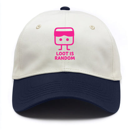 LOOT IS RANDOM | Dice wearing blindfold - Two Tone Cap - Navy