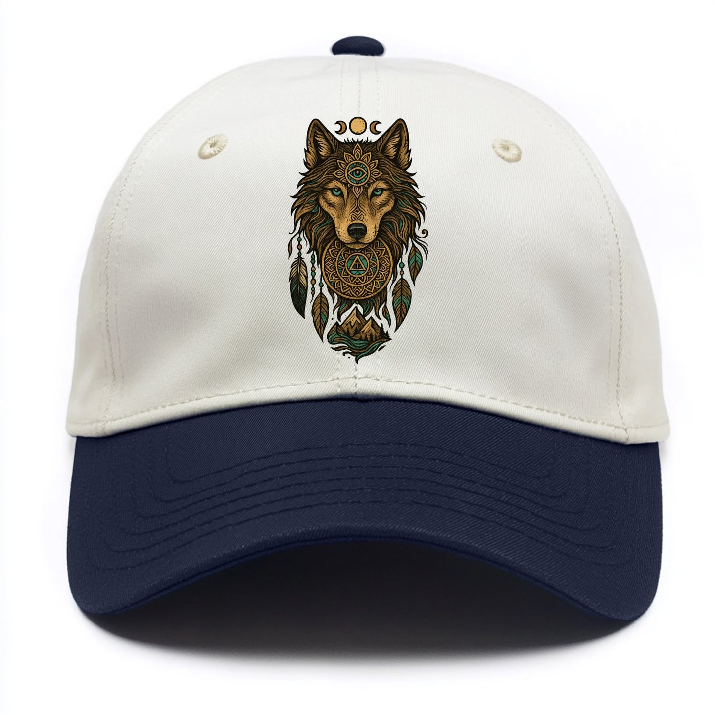 Tattoo Wolf Flash  - Two Tone Cap - Navy